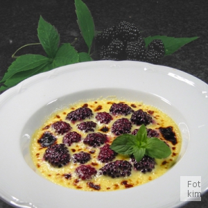 Gratineret friske brombær
Gratineret friske brombær