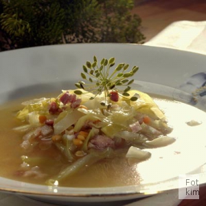 Spidsk�lssuppe med krondild