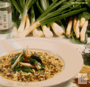 Stegte asparges med bulgur Stegte asparges med bulgur