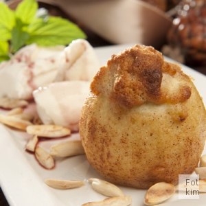 Bagte �bler med kanel