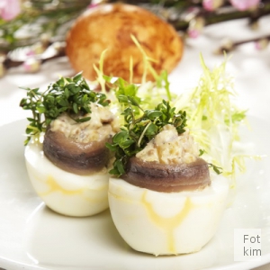 Kogte æg med sardeller og fiskesennep Kogte æg med sardeller og fiskesennep