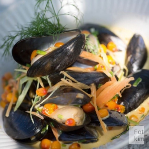 Dampede bl�muslinger i havtorn