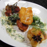 Parmesanstegt r�dfisk