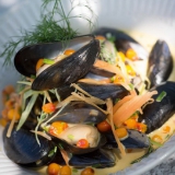 Dampede bl�muslinger i havtorn